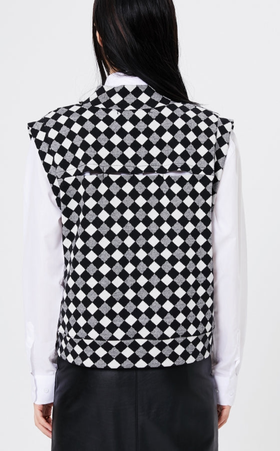 イーエスシースタジオ(ESC STUDIO)  Slit vest (check)