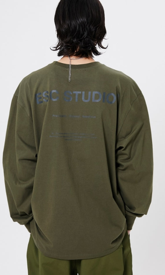 イーエスシースタジオ(ESC STUDIO)  ESC long sleeves (khaki)