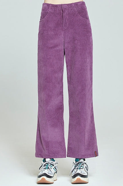 ロマンティッククラウン(ROMANTIC CROWN) WOMANS CORDUROY BUTTON PANTS_PURPLE
