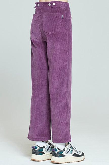 ロマンティッククラウン(ROMANTIC CROWN) WOMANS CORDUROY BUTTON PANTS_PURPLE