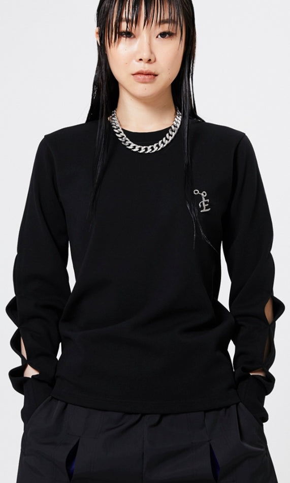 イーエスシースタジオ(ESC STUDIO)  Slit long sleeves (black)