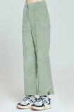 ロマンティッククラウン(ROMANTIC CROWN) WOMANS CORDUROY BUTTON PANTS_LIGHT GREEN