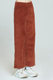 ロマンティッククラウン(ROMANTIC CROWN) WOMANS CORDUROY BUTTON PANTS_BROWN