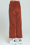 ロマンティッククラウン(ROMANTIC CROWN) WOMANS CORDUROY BUTTON PANTS_BROWN