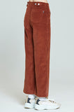 ロマンティッククラウン(ROMANTIC CROWN) WOMANS CORDUROY BUTTON PANTS_BROWN