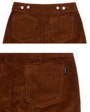 ロマンティッククラウン(ROMANTIC CROWN) WOMANS CORDUROY BUTTON PANTS_BROWN