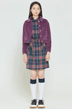 ロマンティッククラウン(ROMANTIC CROWN) WOMANS CORDUROY BUTTON JACKET_PURPLE