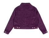 ロマンティッククラウン(ROMANTIC CROWN) WOMANS CORDUROY BUTTON JACKET_PURPLE