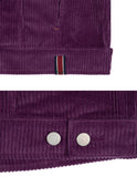 ロマンティッククラウン(ROMANTIC CROWN) WOMANS CORDUROY BUTTON JACKET_PURPLE