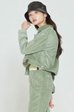 ロマンティッククラウン(ROMANTIC CROWN) WOMANS CORDUROY BUTTON JACKET_LIGHT GREEN