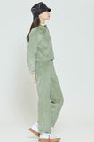 ロマンティッククラウン(ROMANTIC CROWN) WOMANS CORDUROY BUTTON JACKET_LIGHT GREEN