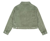 ロマンティッククラウン(ROMANTIC CROWN) WOMANS CORDUROY BUTTON JACKET_LIGHT GREEN