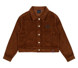 ロマンティッククラウン(ROMANTIC CROWN) WOMANS CORDUROY BUTTON JACKET_BROWN