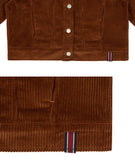 ロマンティッククラウン(ROMANTIC CROWN) WOMANS CORDUROY BUTTON JACKET_BROWN