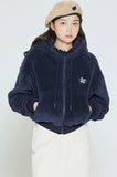 ロマンティッククラウン(ROMANTIC CROWN) WOMANS FLEECE HOODIE ZIP UP_NAVY