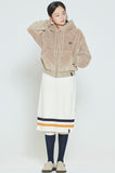 ロマンティッククラウン(ROMANTIC CROWN) WOMANS FLEECE HOODIE ZIP UP_BEIGE