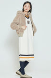 ロマンティッククラウン(ROMANTIC CROWN) WOMANS FLEECE HOODIE ZIP UP_BEIGE