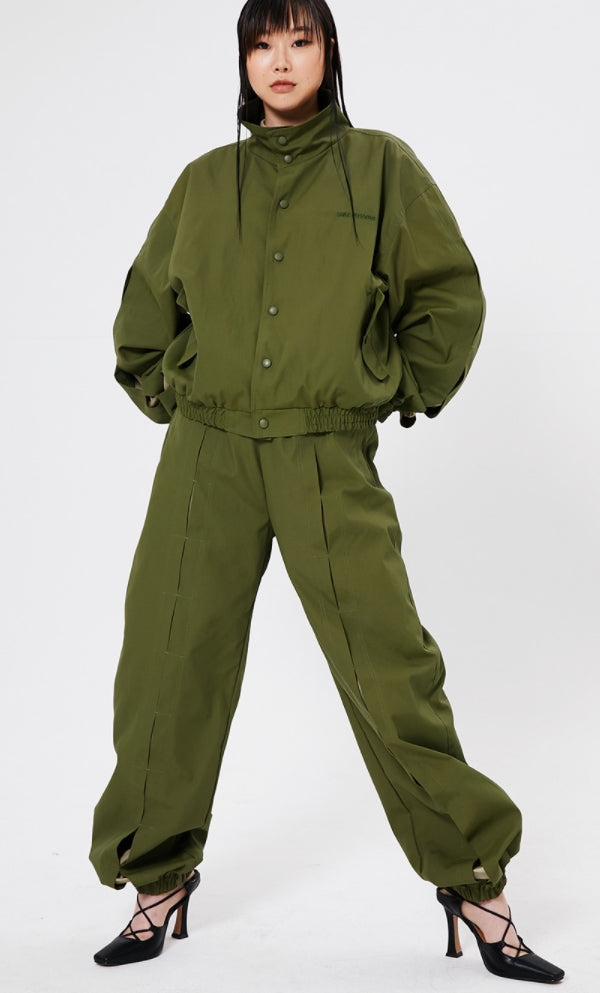 イーエスシースタジオ(ESC STUDIO)    Slit blouson (khaki)