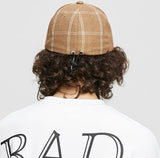 ベドインベド(BADINBAD) PLAIN LOGO CHECK CAP_BROWN