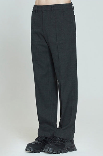 ロマンティッククラウン(ROMANTIC CROWN) PLAID CHECK PANTS_GREEN