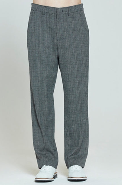 ロマンティッククラウン(ROMANTIC CROWN) PLAID CHECK PANTS_CHARCOAL