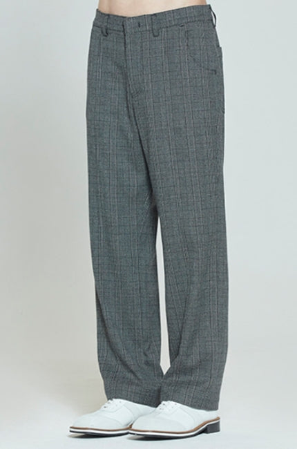 ロマンティッククラウン(ROMANTIC CROWN) PLAID CHECK PANTS_CHARCOAL