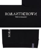 ロマンティッククラウン(ROMANTIC CROWN) MODERN LAUREL LOGO SWEATSHIRT_BLACK