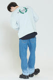 ロマンティッククラウン(ROMANTIC CROWN) MODERN LAUREL LOGO SWEATSHIRT_SKY BLUE