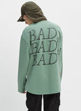 ベドインベド(BADINBAD)  SERIF FONT LONG SLEEVE_SAGE GREEN