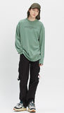 ベドインベド(BADINBAD)  SERIF FONT LONG SLEEVE_SAGE GREEN