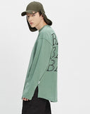 ベドインベド(BADINBAD)  SERIF FONT LONG SLEEVE_SAGE GREEN