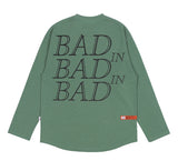 ベドインベド(BADINBAD)  SERIF FONT LONG SLEEVE_SAGE GREEN