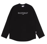 ベドインベド(BADINBAD) SERIF FONT LONG SLEEVE_BLACK