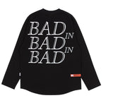 ベドインベド(BADINBAD) SERIF FONT LONG SLEEVE_BLACK