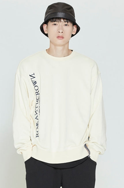 ロマンティッククラウン(ROMANTIC CROWN) MODERN LAUREL LOGO SWEATSHIRT_OATMEAL