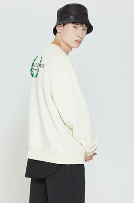 ROMANTIC CROWN★MODERN LAUREL LOGO SWEATSHIRT 5色 セール】【ROMANTIC CROWN】MODERN LAUREL LOGO SWEATSHIRT