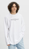 ベドインベド(BADINBAD) SERIF FONT LONG SLEEVE_WHITE