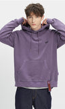 ベドインベド(BADINBAD) CUT OFF SEWING HOODIE_DEEP PURPLE