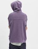 ベドインベド(BADINBAD) CUT OFF SEWING HOODIE_DEEP PURPLE