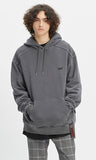 ベドインベド(BADINBAD) CUT OFF SEWING HOODIE_CHARCOAL