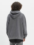 ベドインベド(BADINBAD) CUT OFF SEWING HOODIE_CHARCOAL