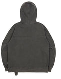 ベドインベド(BADINBAD) CUT OFF SEWING HOODIE_CHARCOAL