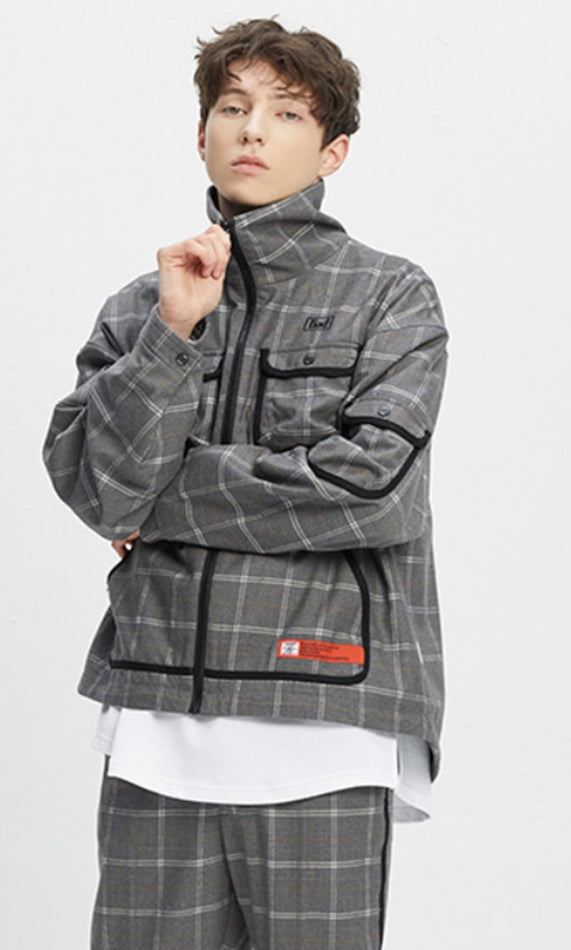 ベドインベド(BADINBAD) ICONIC CHECK JACKET_GREY