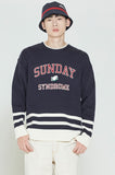 ロマンティッククラウン(ROMANTIC CROWN) SUNDAY SYNDROME STUDENT KNITWEAR_NAVY