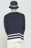 ロマンティッククラウン(ROMANTIC CROWN) SUNDAY SYNDROME STUDENT KNITWEAR_NAVY