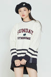 ロマンティッククラウン(ROMANTIC CROWN) SUNDAY SYNDROME STUDENT KNITWEAR_OATMEAL