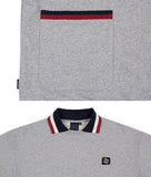 ロマンティッククラウン(ROMANTIC CROWN) BACK POCKET COLLAR SWEATSHIRT_GREY