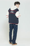 ロマンティッククラウン(ROMANTIC CROWN) SUNDAY SYNDROME BASEBALL COTTON CARDIGAN_NAVY