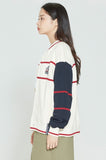 ロマンティッククラウン(ROMANTIC CROWN) SUNDAY SYNDROME BASEBALL COTTON CARDIGAN_OATMEAL