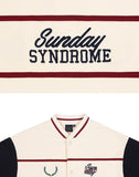 ロマンティッククラウン(ROMANTIC CROWN) SUNDAY SYNDROME BASEBALL COTTON CARDIGAN_OATMEAL